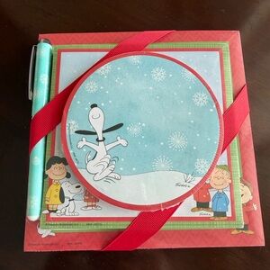 Hallmark Peanuts Memo Pad Set with Red Ribbon